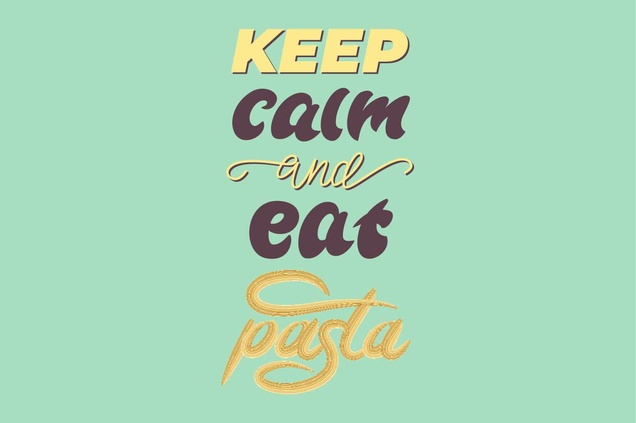 Keep calm pasta quote placemats - TenStickers