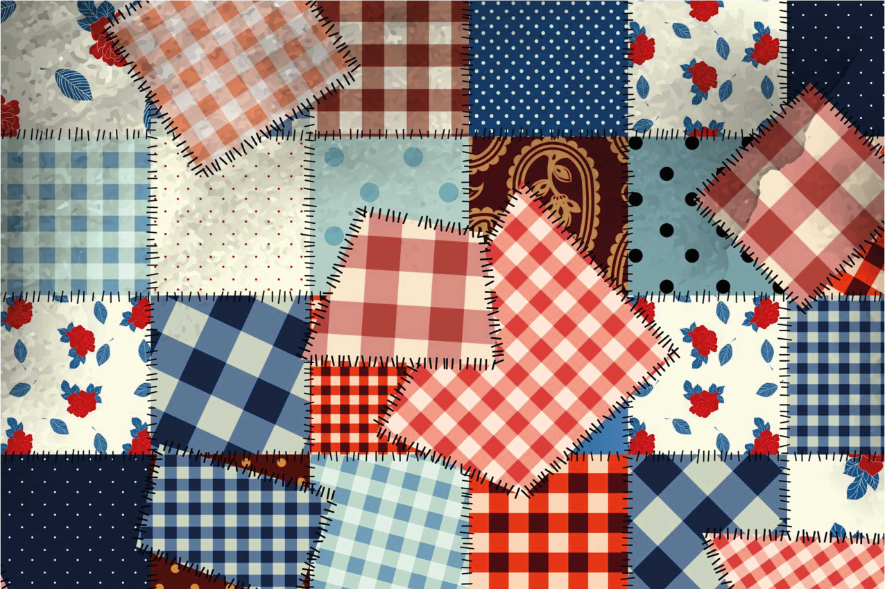 Patchwork different Patterns original placemats - TenStickers