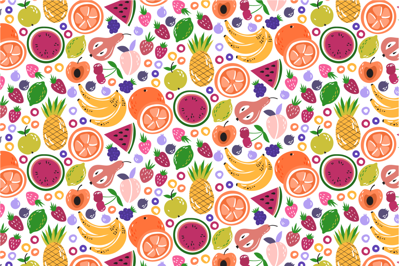 Different fruits modern placemats - TenStickers
