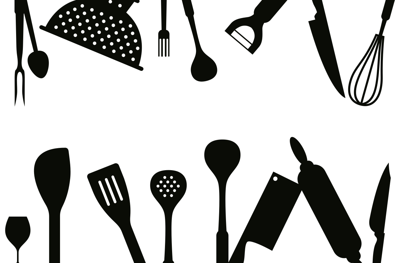 Original placemats kitchen utensils set - TenStickers