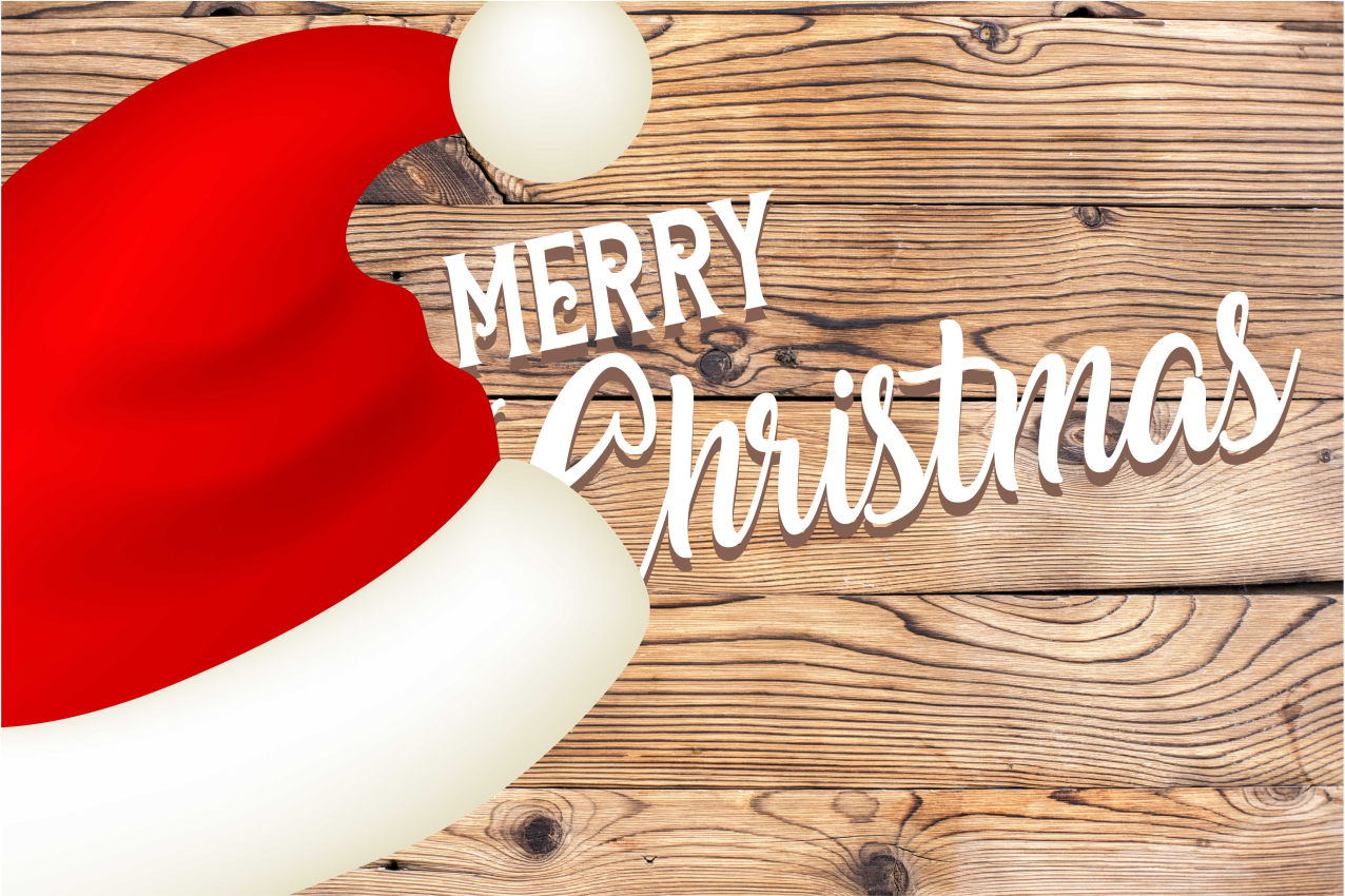 Christmas placemats featuring festive santa hats - TenStickers