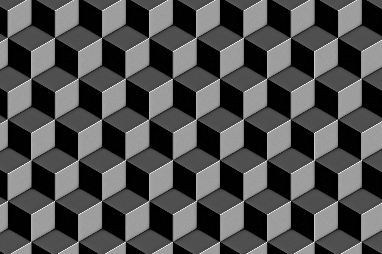 Placements geometric cubes design placemats - TenStickers