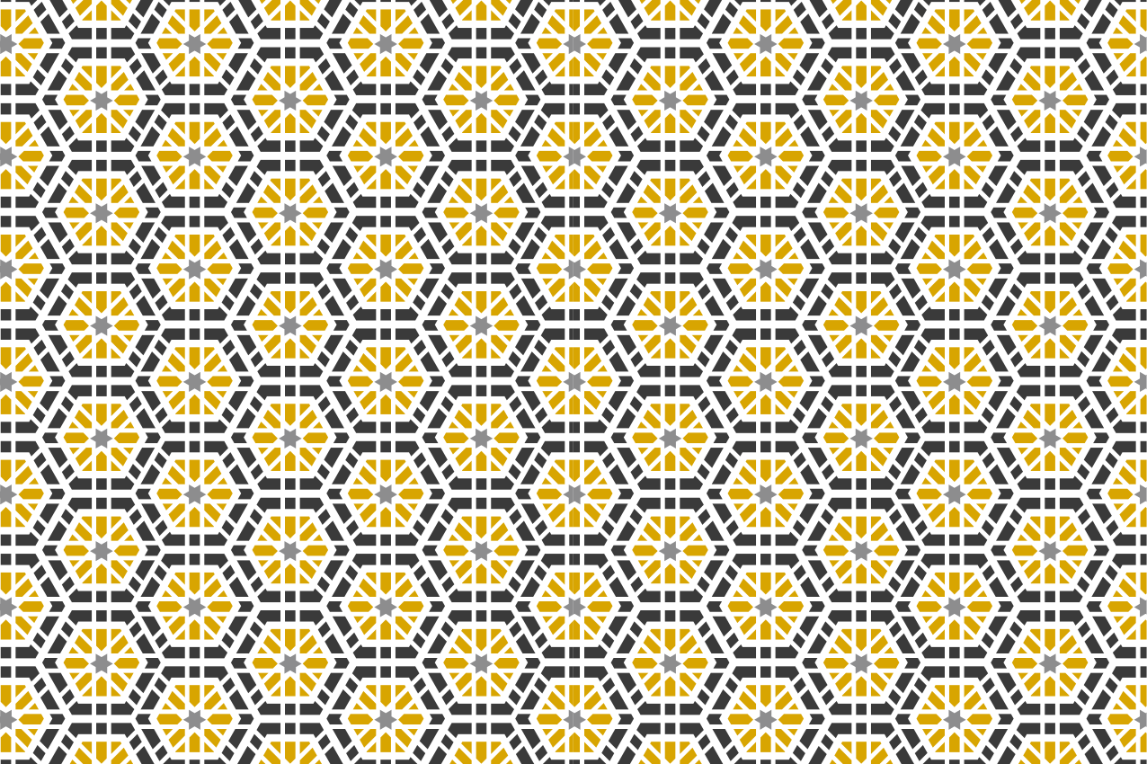 Geometric patterned design placemats - TenStickers