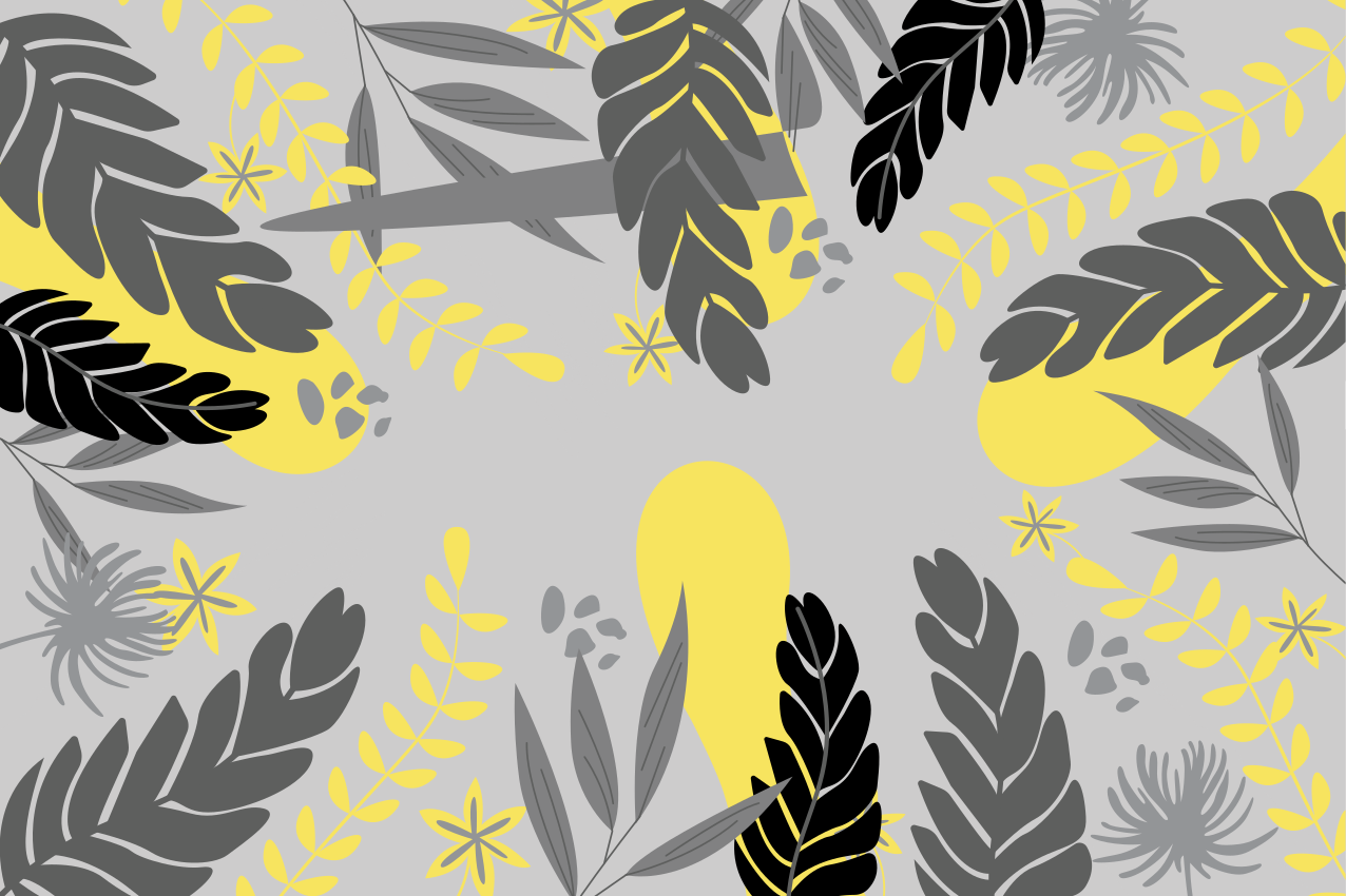 Botanical leaf design placemats - TenStickers