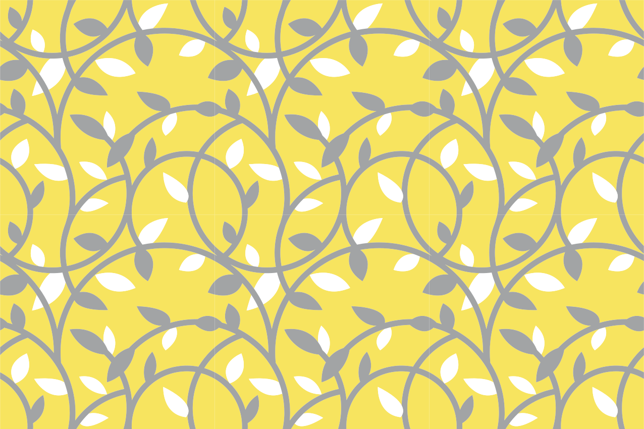 Pantone plants pattern original placemats - TenStickers