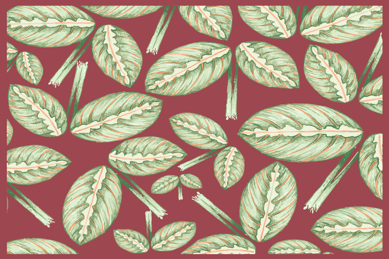 Original placemats leaf motif design - TenStickers