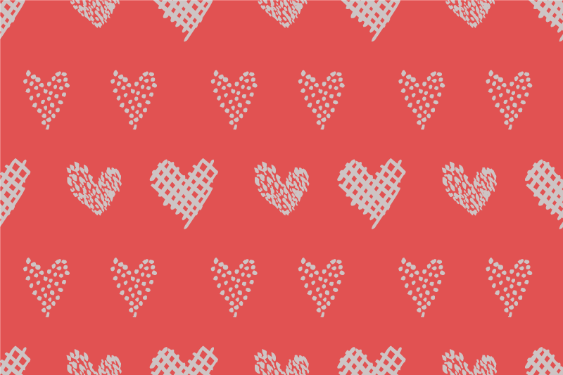 Heart pattern texture placemats - TenStickers