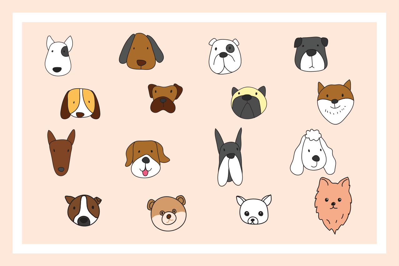 Children placemats animal faces collection - TenStickers