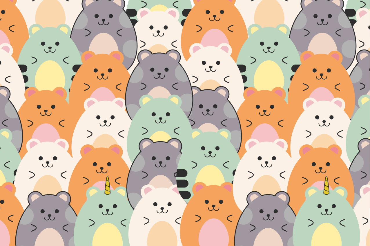 Children placemats with cute animal faces - TenStickers