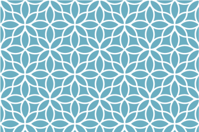 Geometric floral motif placemats - TenStickers