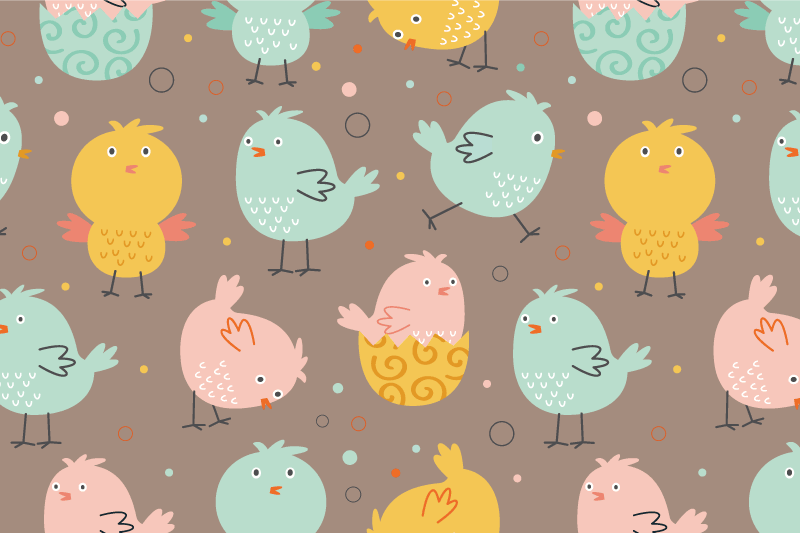 Children placemats with colorful bird designs - TenStickers