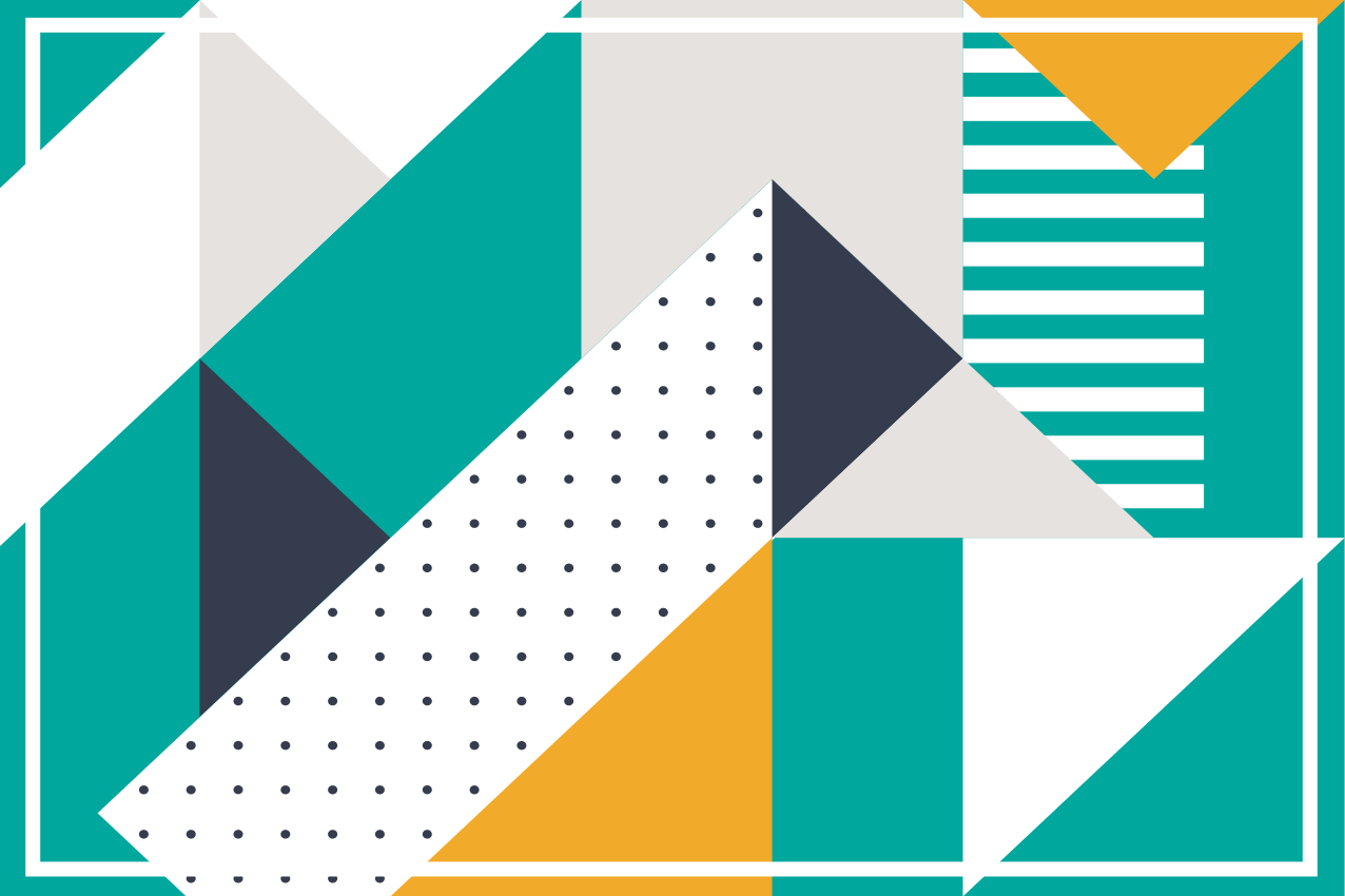 Modern placemats with geometric shape patterns - TenStickers