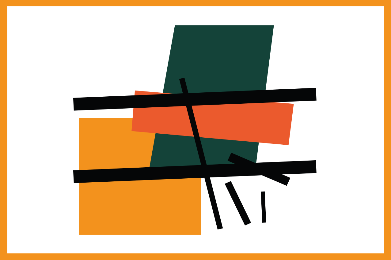 Modern placemats abstract geometric shapes - TenStickers