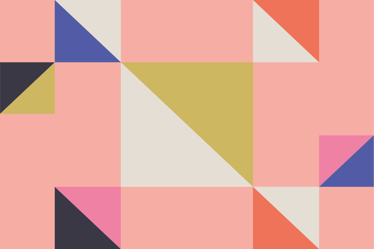 Modern placemats with geometric color blocks - TenStickers