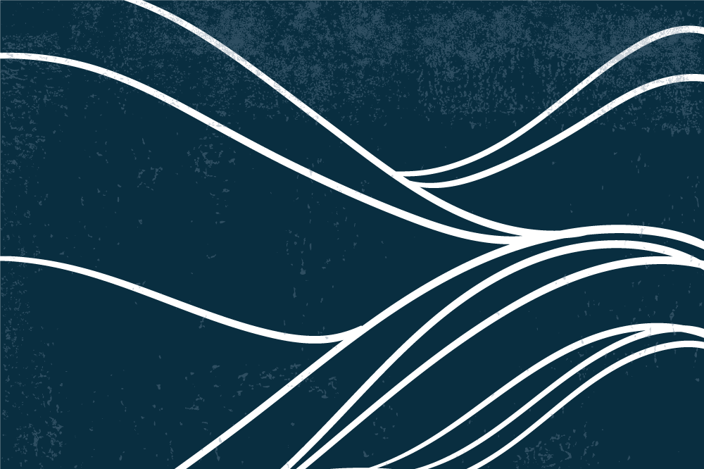 Modern placemats with elegant wave design - TenStickers