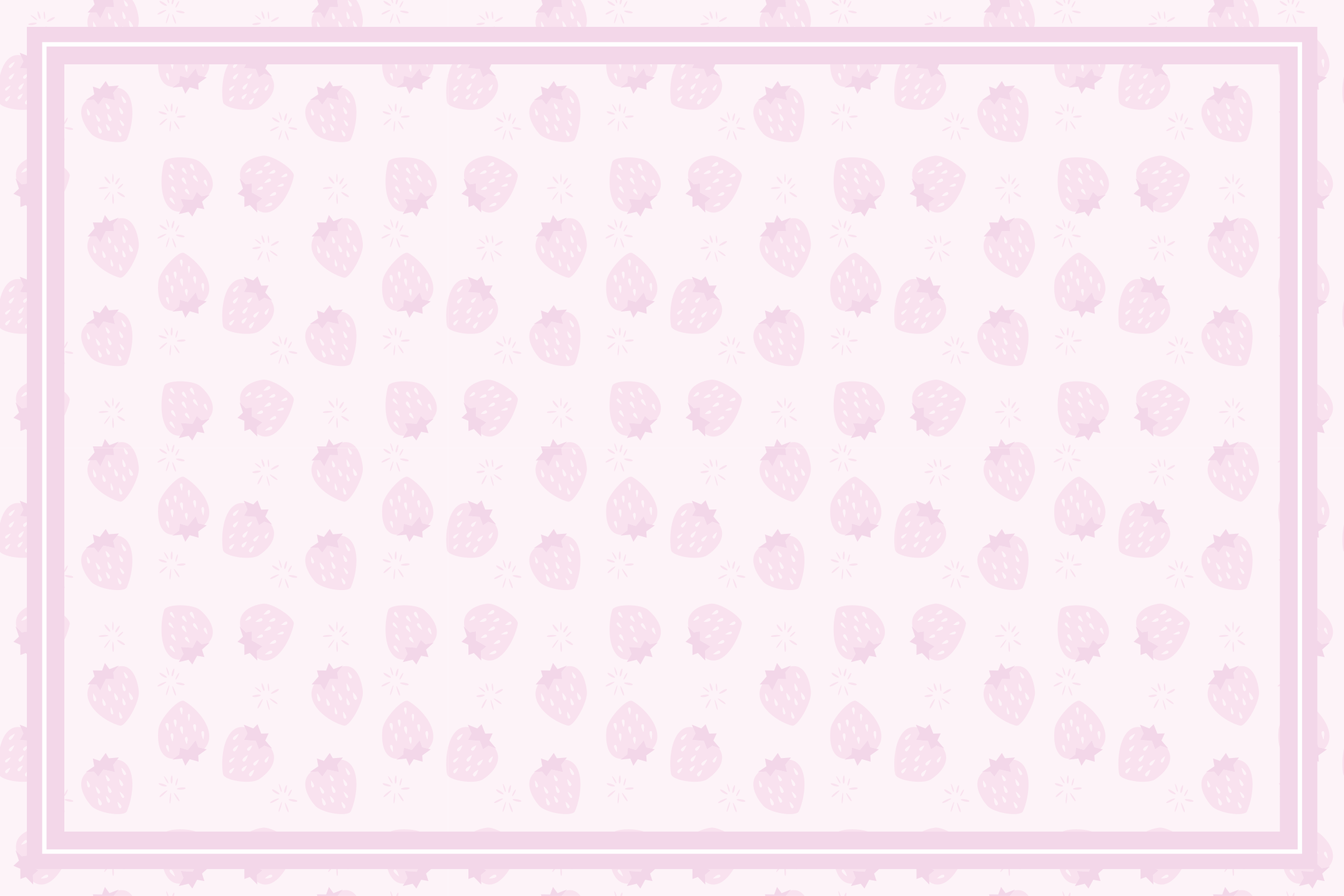 Children placemats strawberry pattern play area - TenStickers