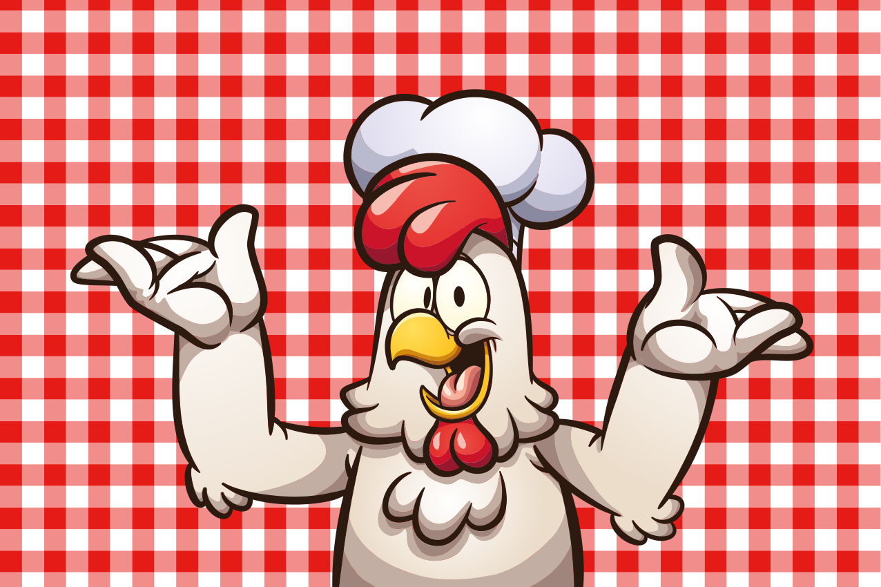 Cartoon chicken cook original placemats - TenStickers