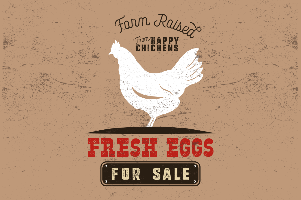 Original placemats farm fresh chicken design - TenStickers