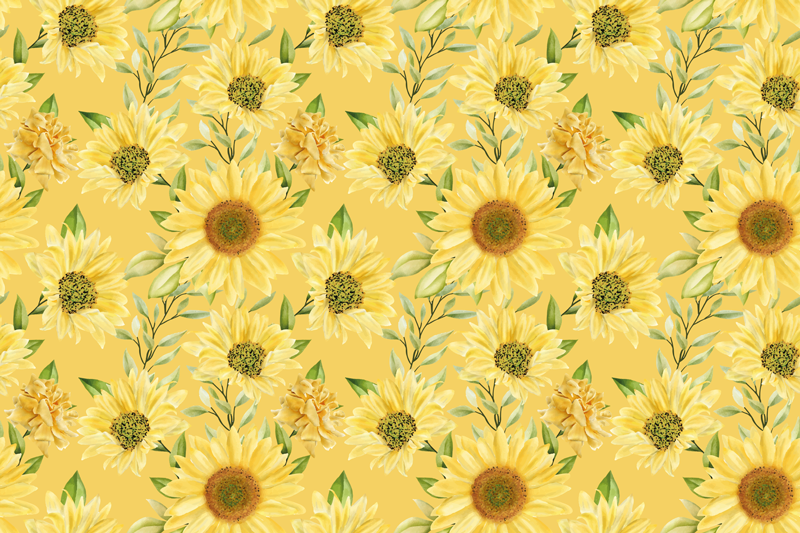 Big sunflowers petals Vinyl placemats - TenStickers