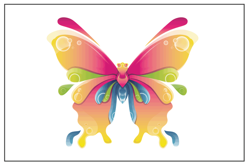 Original placemats colorful butterfly design - TenStickers