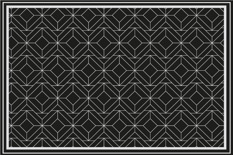 Modern placemats geometric black design - TenStickers