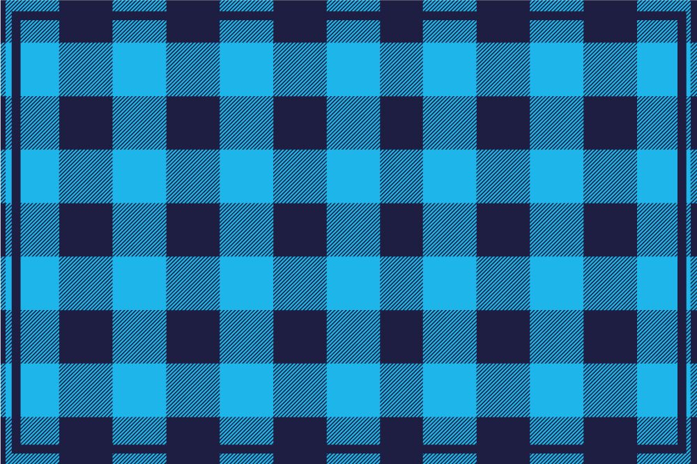 Blue tartan plaid pattern modern placemats - TenStickers