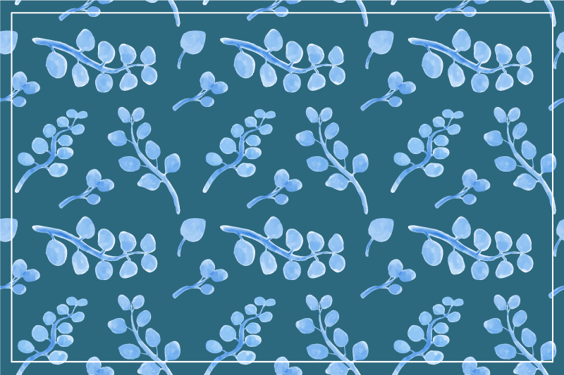 Botanical leaf element placemats - TenStickers