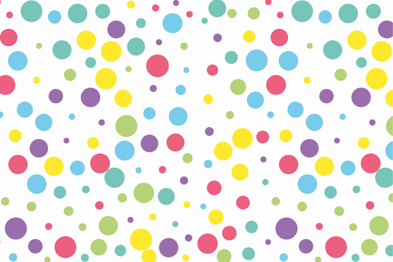 Colourful polka dot pattern original placemats - TenStickers