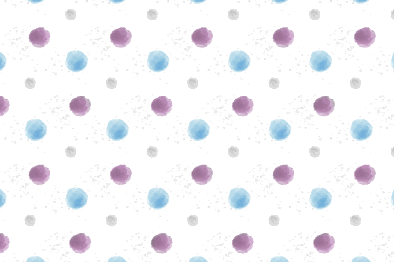 Blue and pink watercolor polka dots placemats - TenStickers