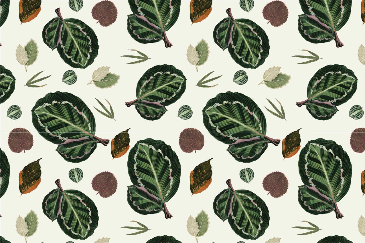 Leaf pattern elements placemats - TenStickers