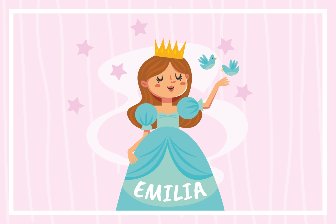 Children placemats with princess character design - TenStickers