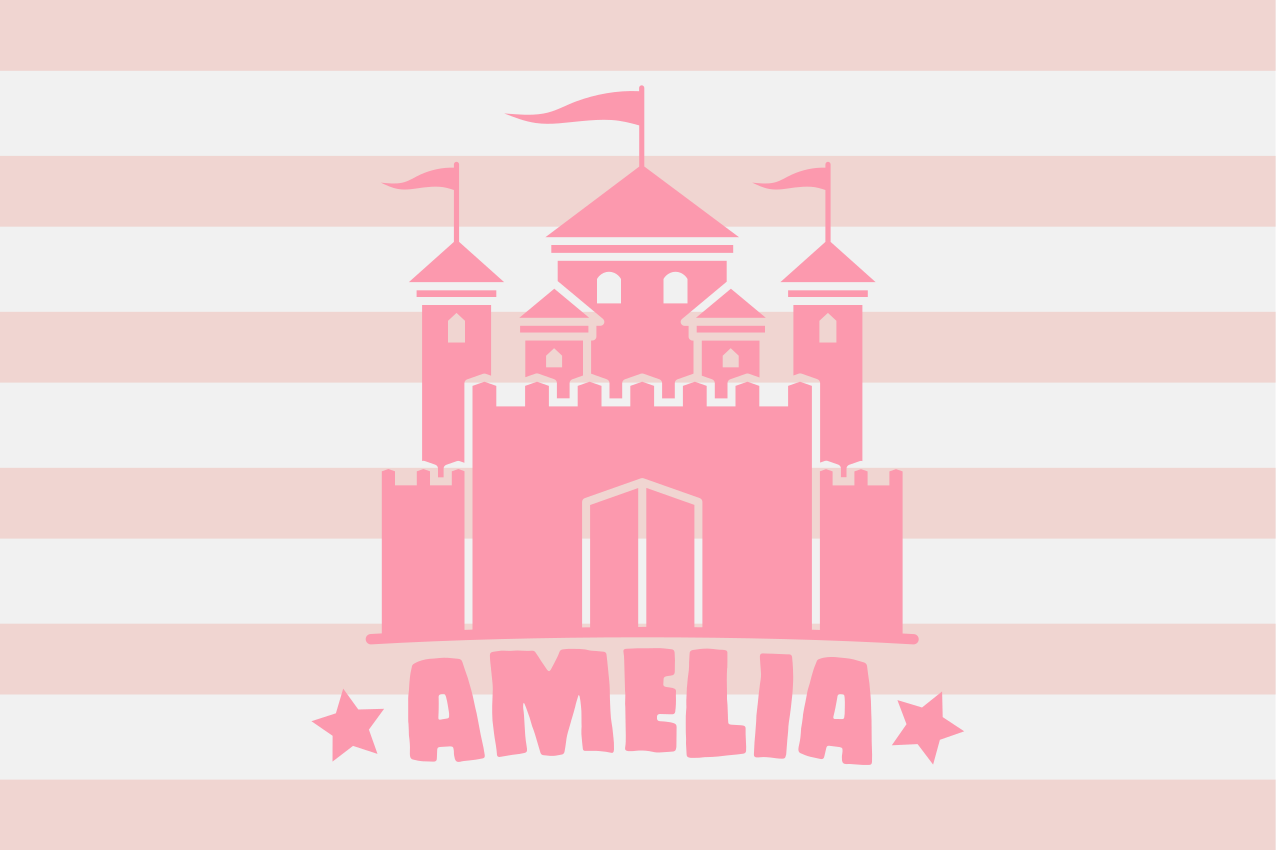 Children placemats castle with flags - TenStickers