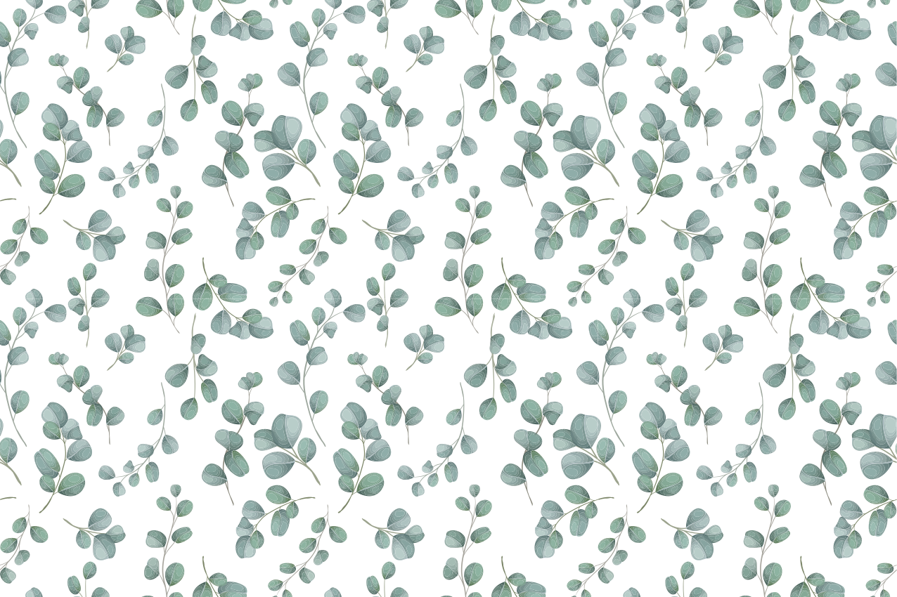 Eucalyptus leaf pattern placemats - TenStickers
