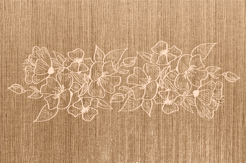 Floral embossed surface placemats - TenStickers