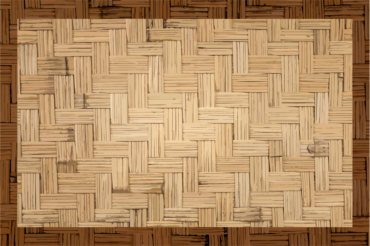 Wood  geometry pattern textured placemats - TenStickers