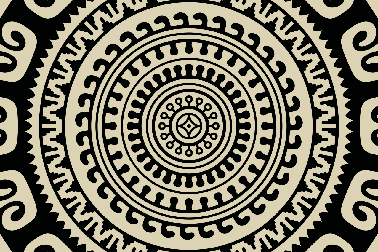 Placemat circular patterned shapes - TenStickers