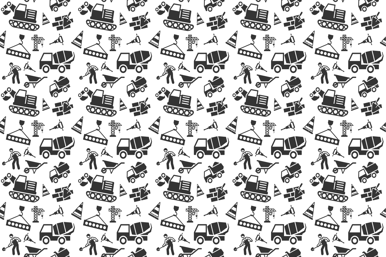 Children placemats with construction themed patterns - TenStickers