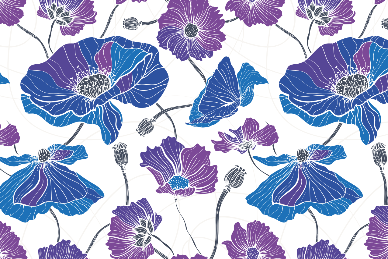 Placemat lively botanical design - TenStickers