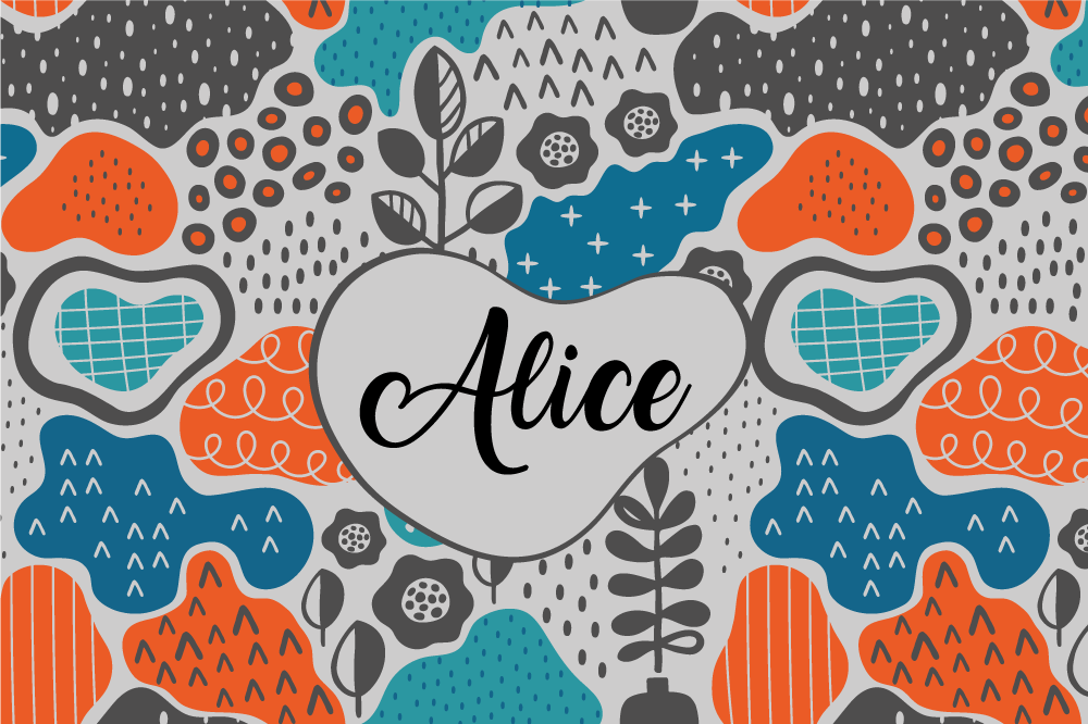 Personalised placemats with playful name design - TenStickers
