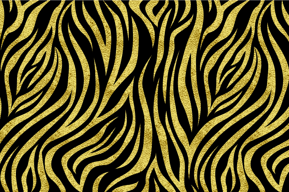 Gold and black zebra pattern original placemats - TenStickers