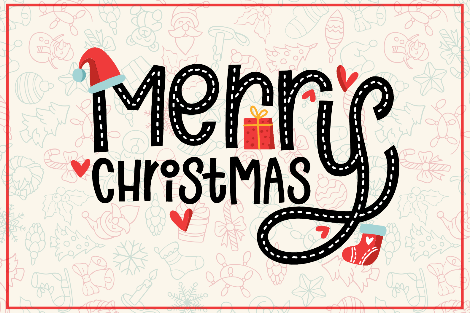 Christmas placemats joyful christmas wishes - TenStickers