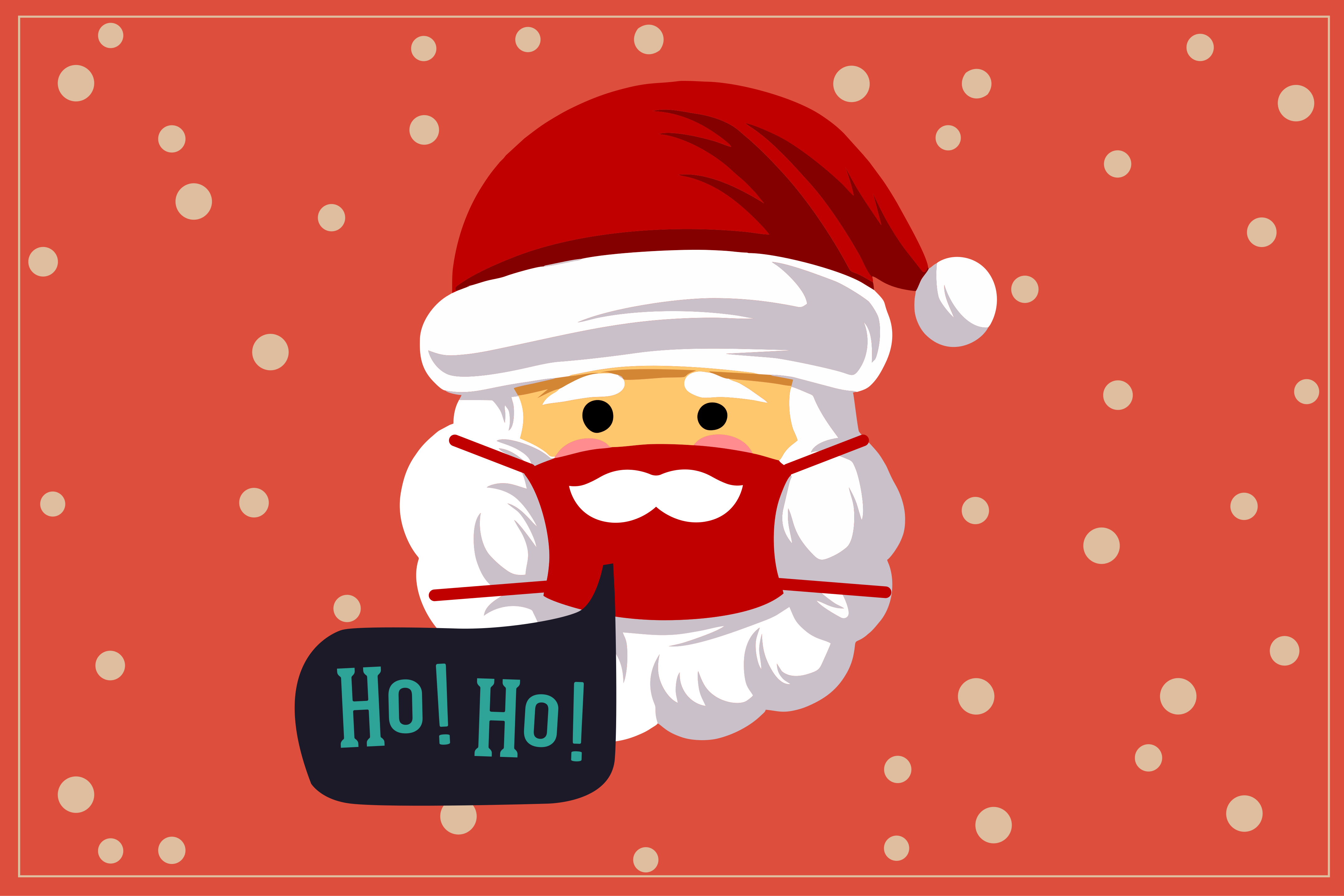 Christmas placemats santa claus joy - TenStickers