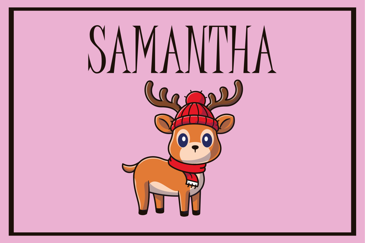 Children placemats adorable reindeer design - TenStickers