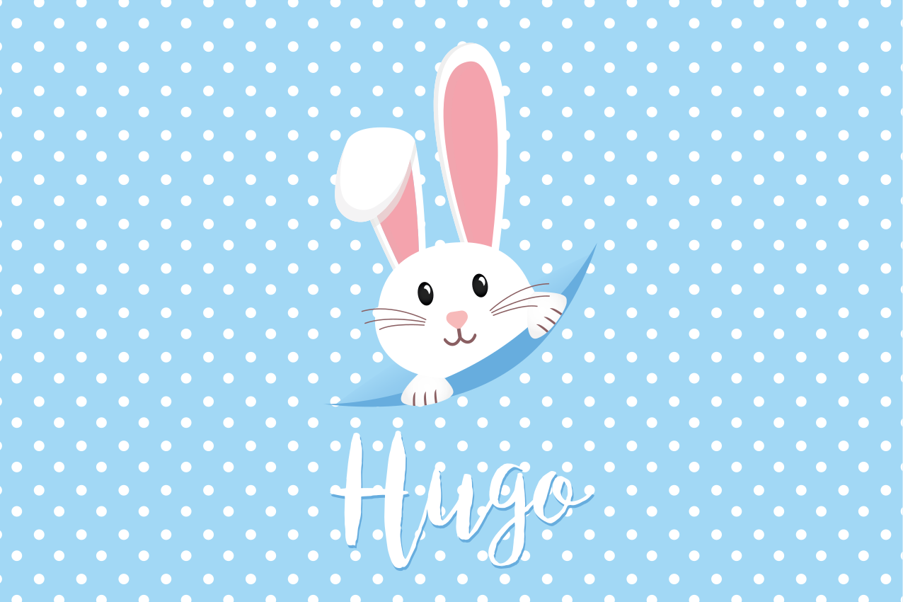 Children placemats cute bunny design - TenStickers