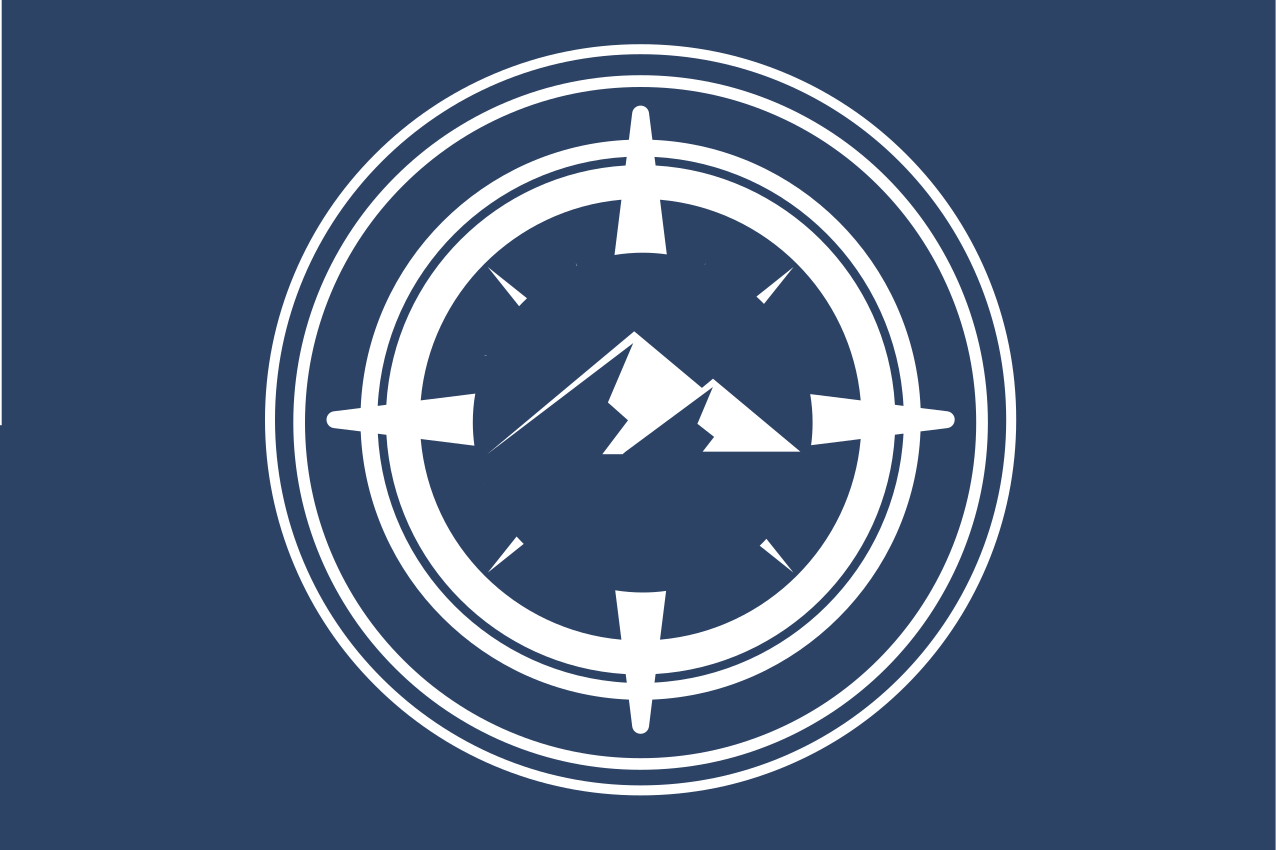 Modern placemats mountain compass design - TenStickers