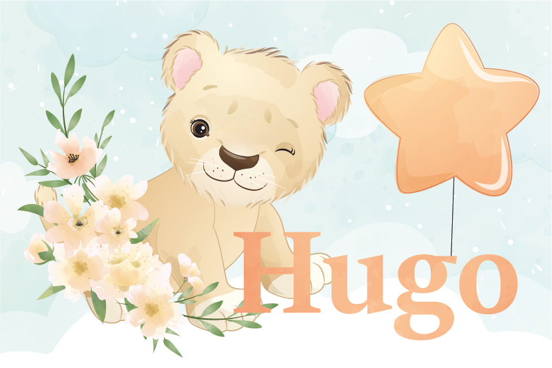 Children placemats cheerful lion design - TenStickers