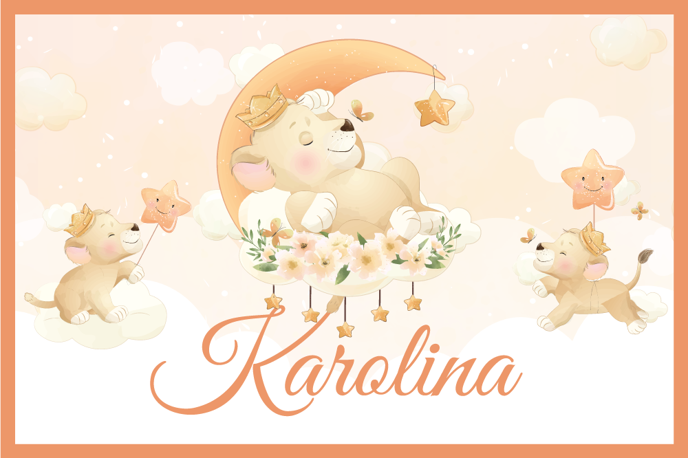 Children placemats whimsical lion cubs - TenStickers