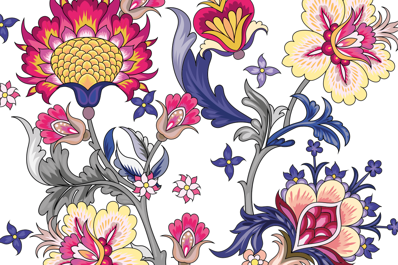 Original placemats with floral pattern design - TenStickers
