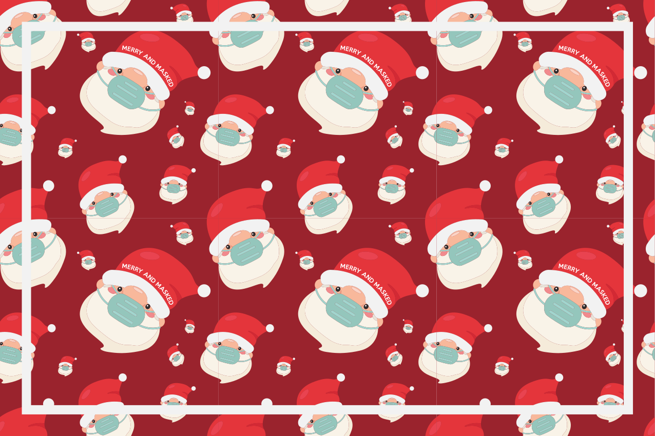 Christmas placemats with santa claus design - TenStickers