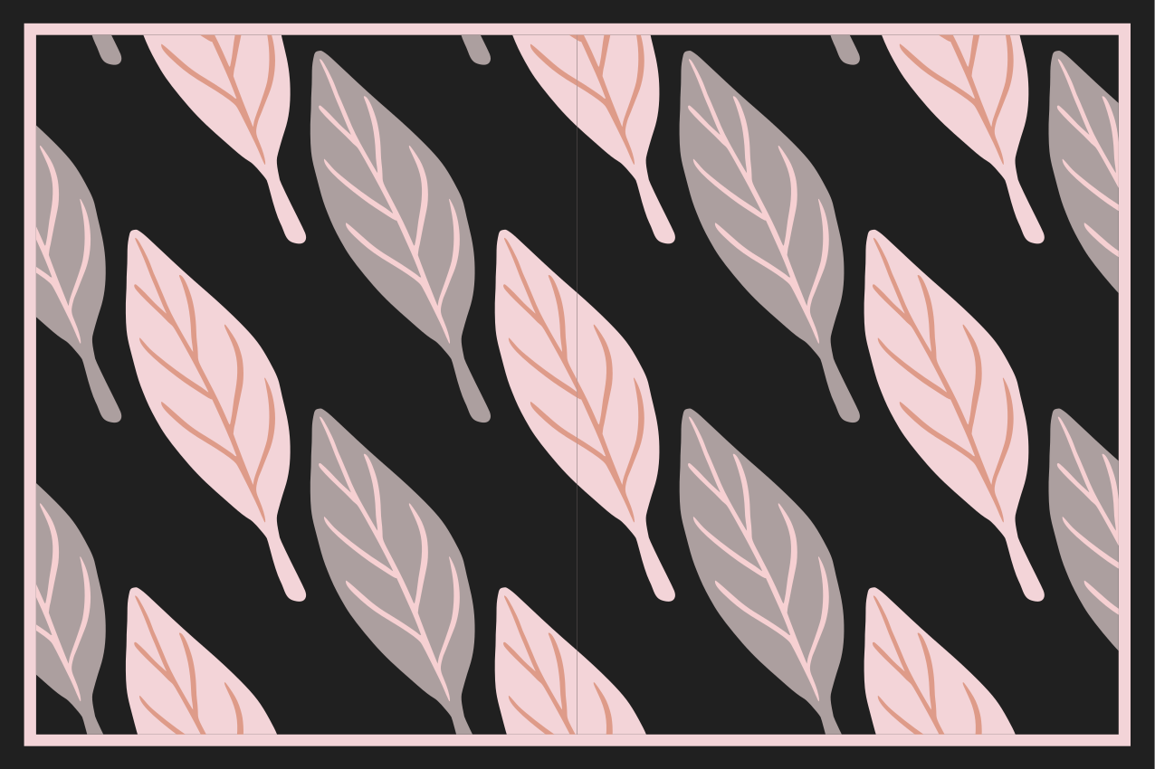 Leaf pattern aesthetics placemats - TenStickers